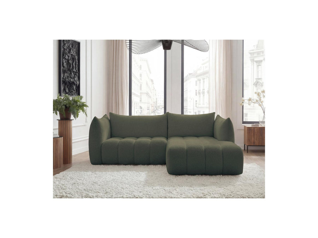 Azra - Fixed Corner Sofa - Bouclé Fabric - Right-Hand Corner