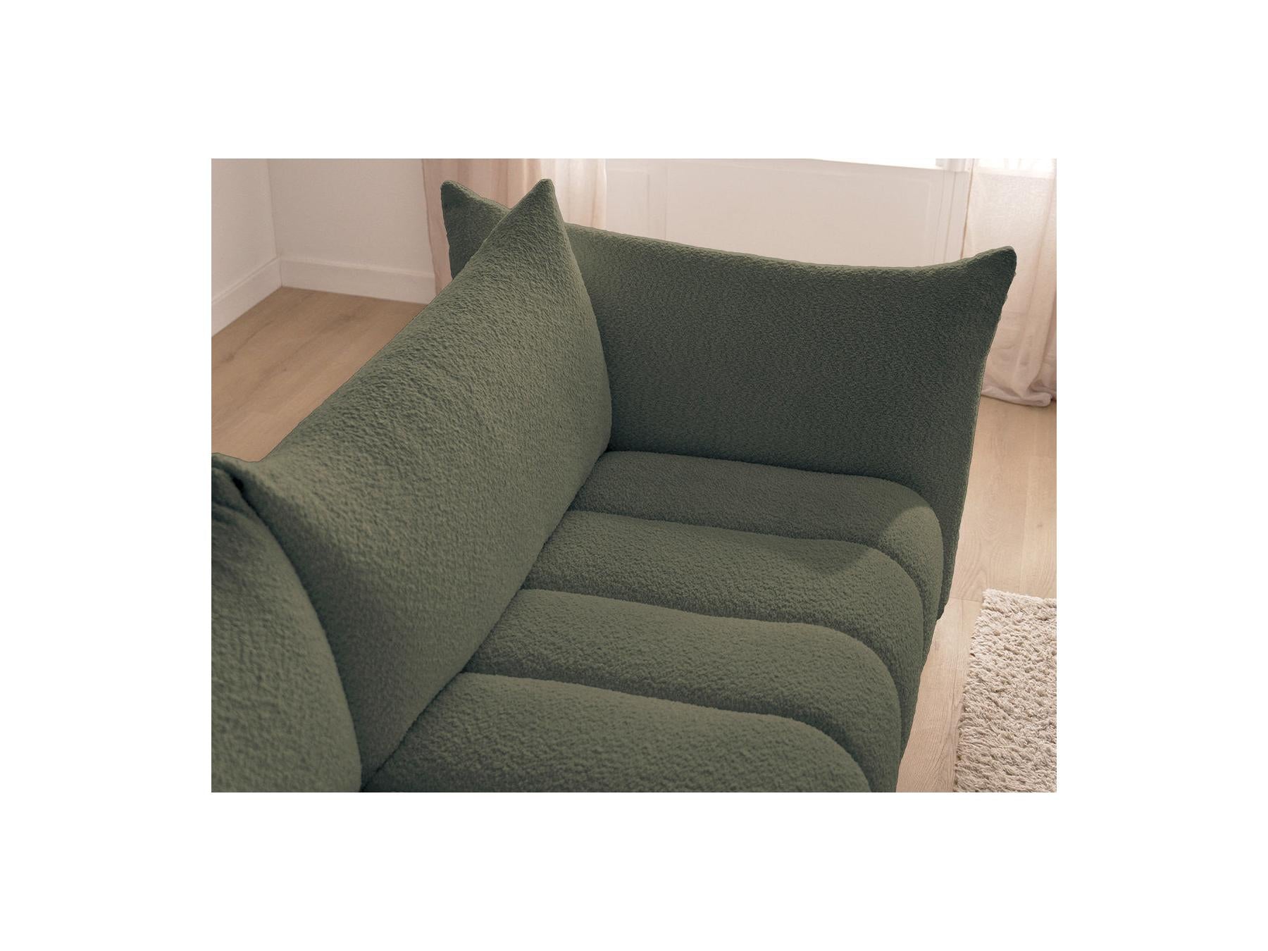 Azra - Fixed Corner Sofa - Bouclé Fabric - Right-Hand Corner