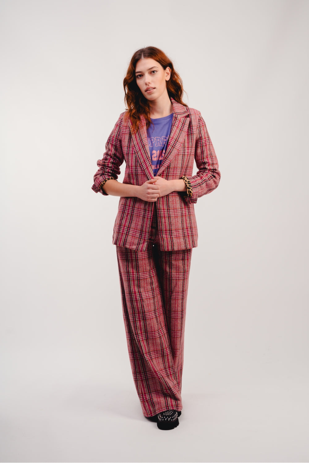 The Jimmy Blazer With Pink Checks