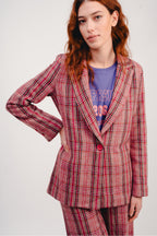 The Jimmy Blazer With Pink Checks
