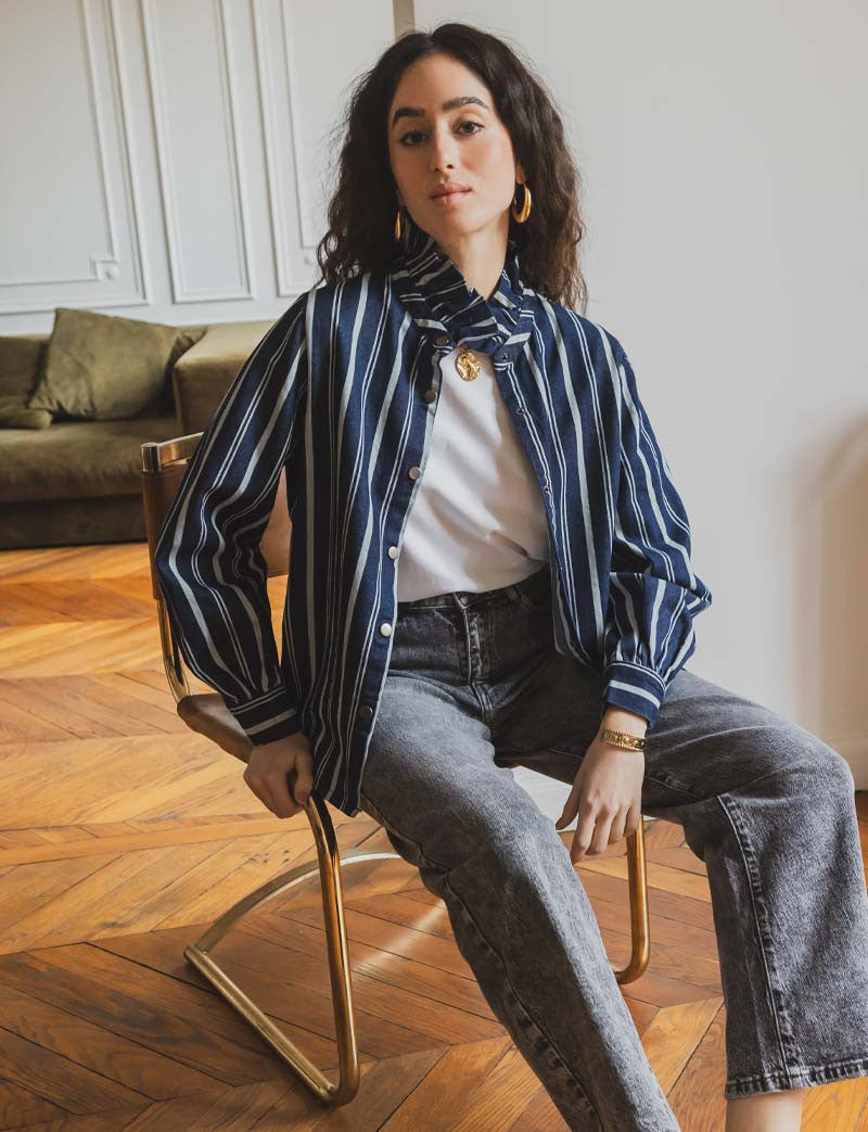 Chaqueta De Rayas Yadia