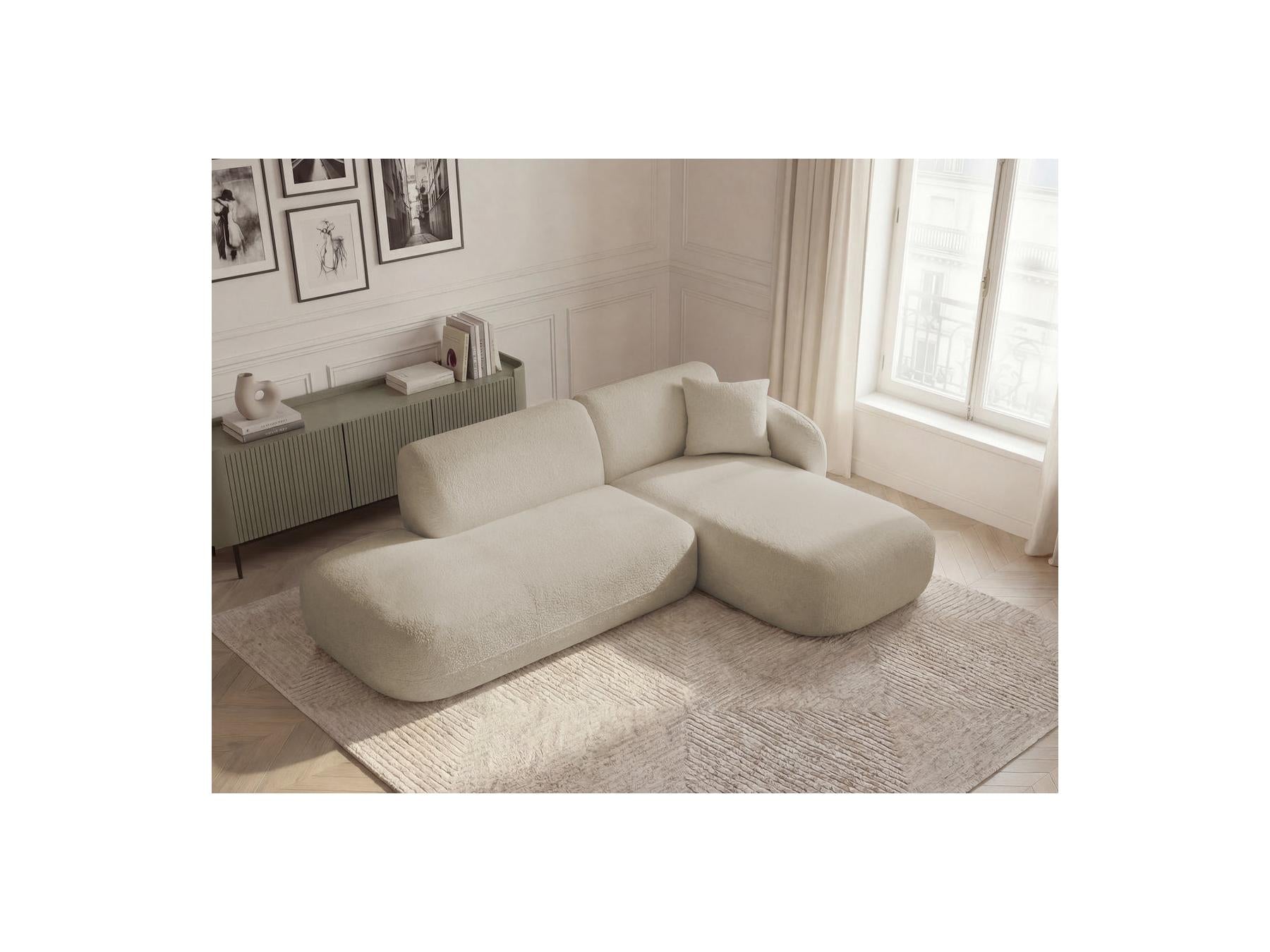 Anda - Sofá esquinero fijo modular - Con 1 chaise longue y 1 módulo terminal - Esquina derecha