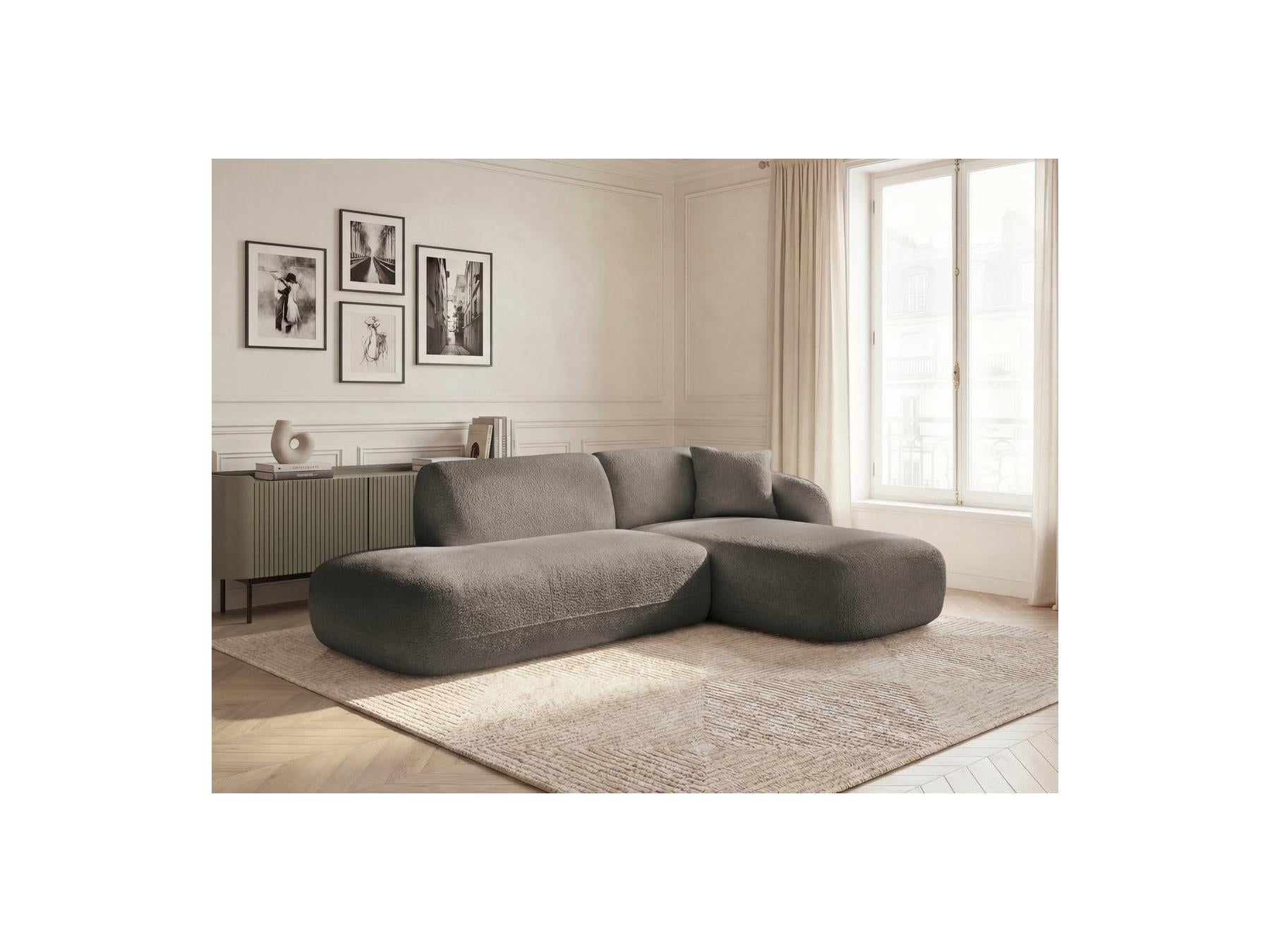 Anda - Sofá esquinero fijo modular - Con 1 chaise longue y 1 módulo terminal - Esquina derecha