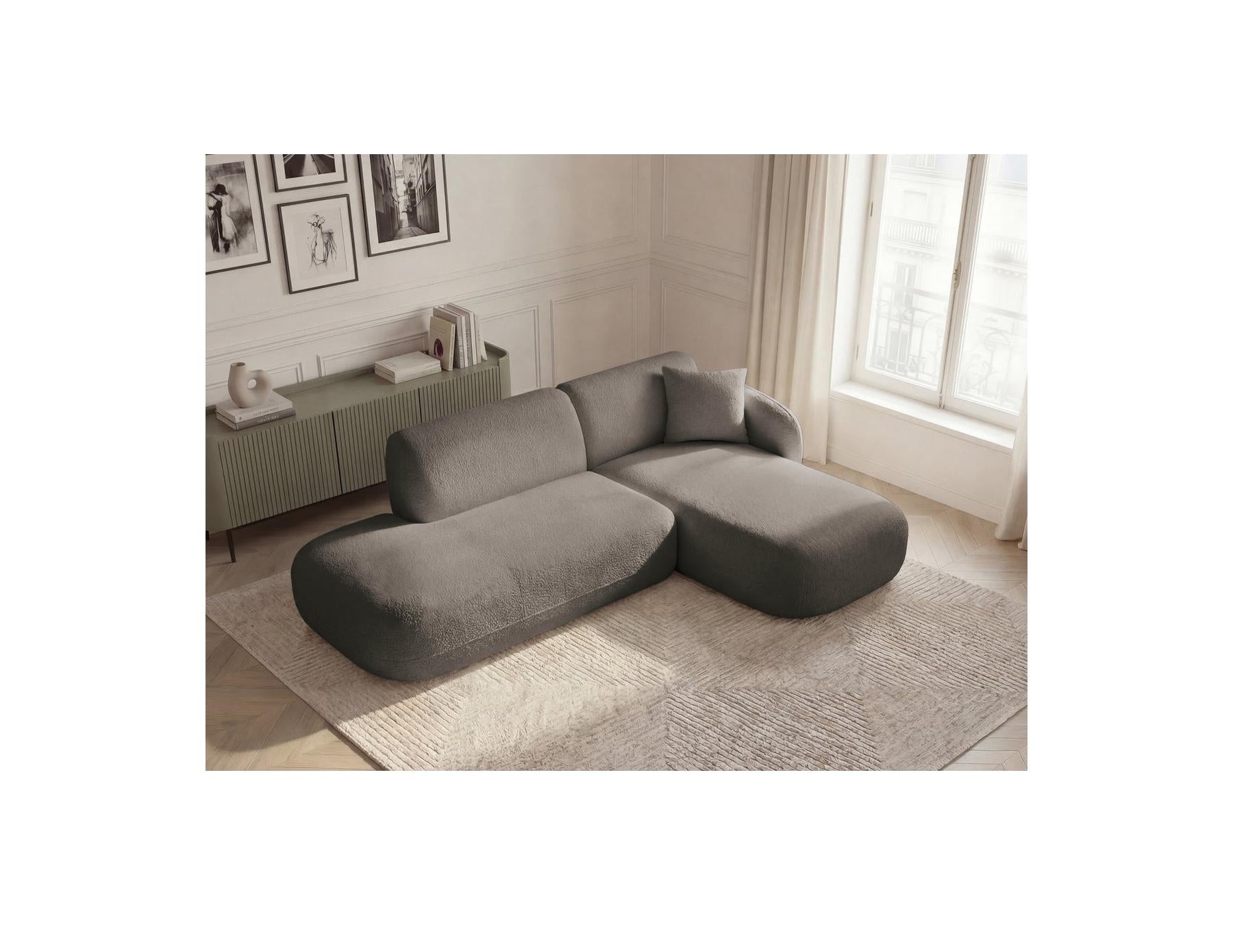 Anda - Sofá esquinero fijo modular - Con 1 chaise longue y 1 módulo terminal - Esquina derecha