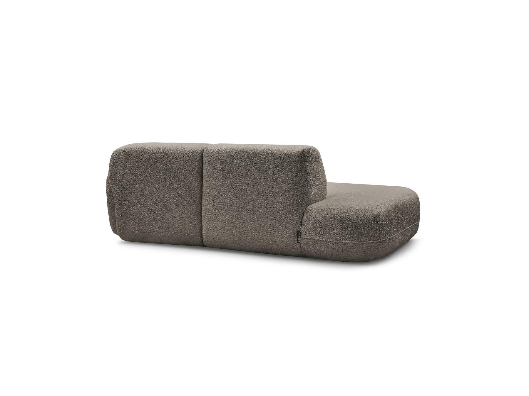 Anda - Sofá esquinero fijo modular - Con 1 chaise longue y 1 módulo terminal - Esquina derecha