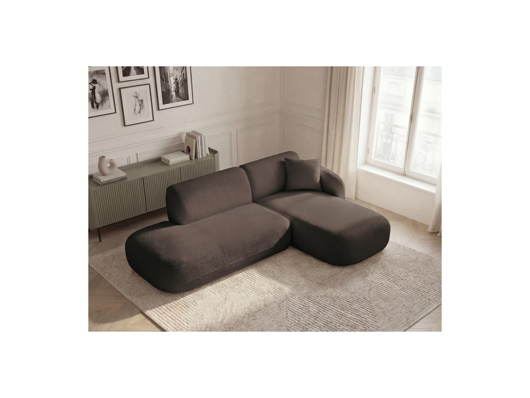Anda - Sofá esquinero fijo modular - Con 1 chaise longue y 1 módulo terminal - Esquina derecha