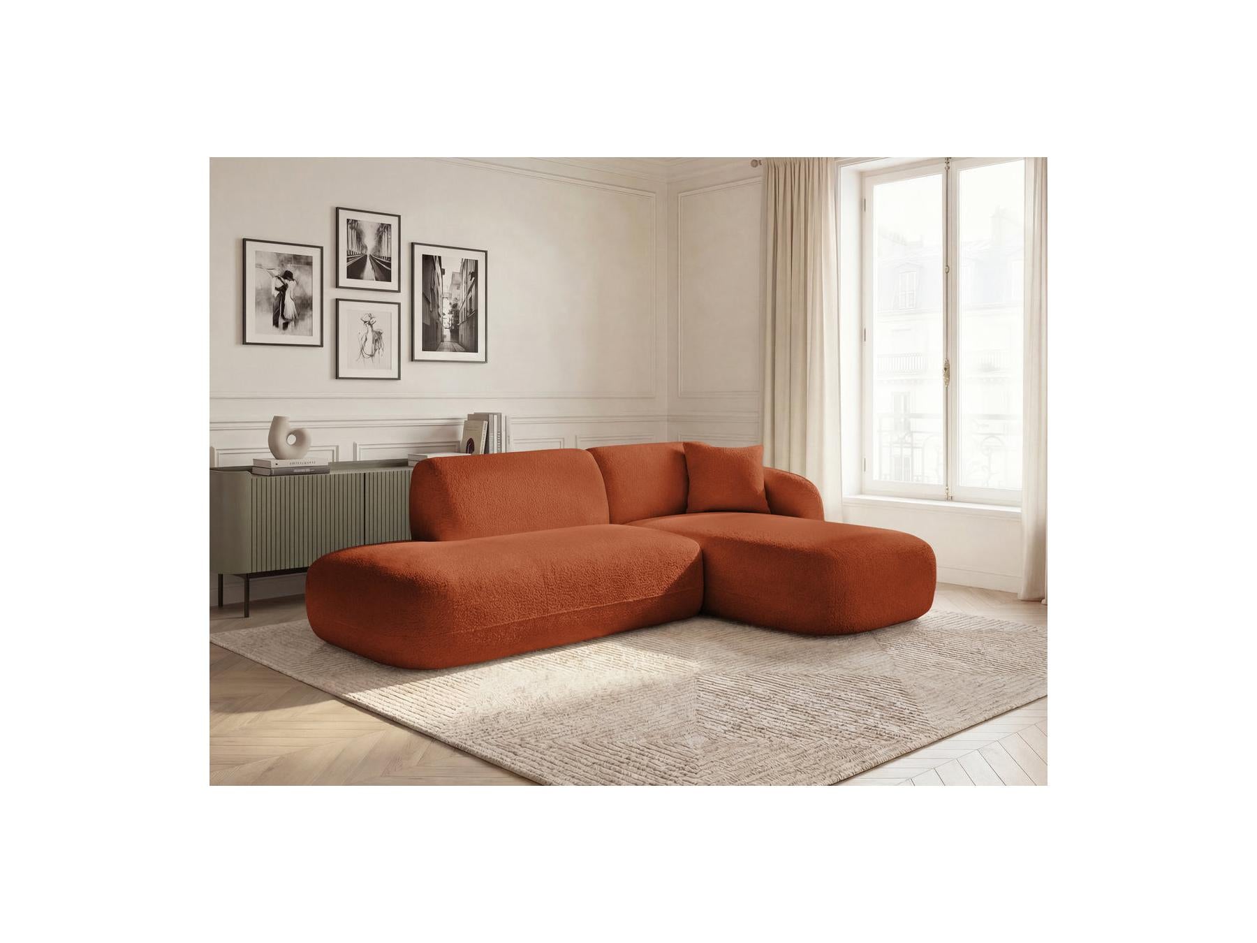 Anda - Sofá esquinero fijo modular - Con 1 chaise longue y 1 módulo terminal - Esquina derecha