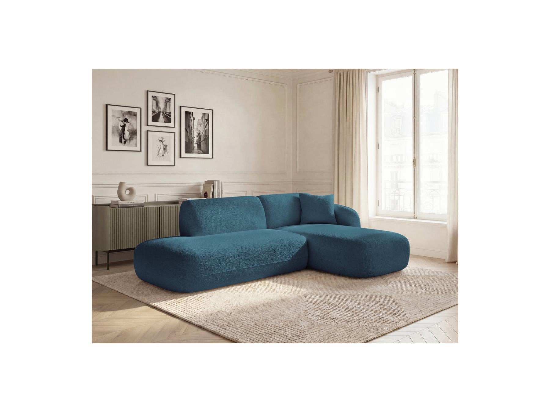 Anda - Sofá esquinero fijo modular - Con 1 chaise longue y 1 módulo terminal - Esquina derecha