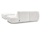 Anda - Canapé D'Angle Fixe Modulable Avec 1 Méridienne, 1 Chauffeuse Bout De Canapé Et 1 Pouf - Angle Gauche