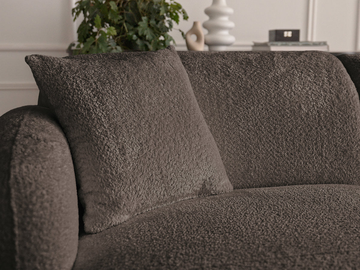 Anda - Canapé D'Angle Fixe Modulable Avec 1 Méridienne, 1 Chauffeuse Bout De Canapé Et 1 Pouf - Angle Gauche