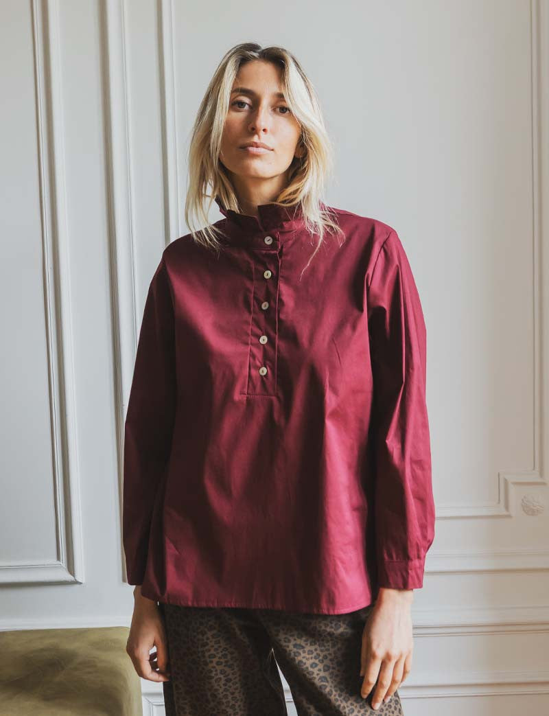 Bordeauxrode Blouse Volta