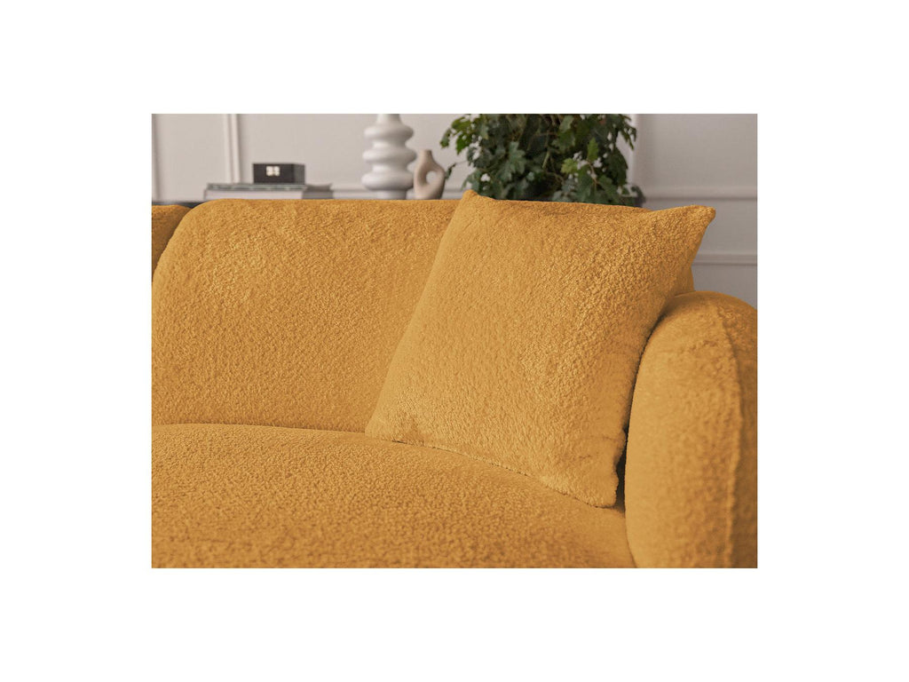 Anda - Canapé D'Angle Fixe Modulable Avec 1 Méridienne, 1 Chauffeuse Bout De Canapé Et 1 Pouf - Angle Droit