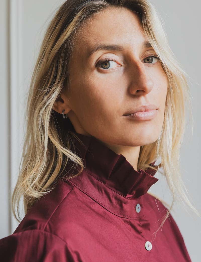 Bordeauxrode Blouse Volta
