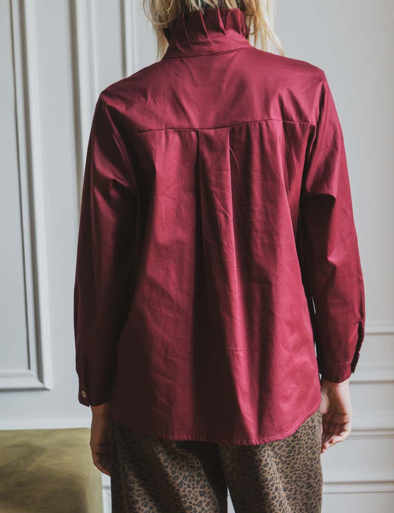 Bordeauxrode Blouse Volta