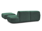 Anda - Canapé D'Angle Fixe Modulable Avec 1 Méridienne, 1 Chauffeuse Bout De Canapé Et 1 Pouf - Angle Gauche