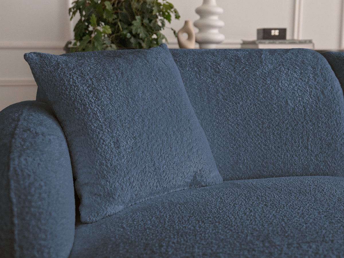 Anda - Canapé D'Angle Fixe Modulable Avec 1 Méridienne, 1 Chauffeuse Bout De Canapé Et 1 Pouf - Angle Gauche