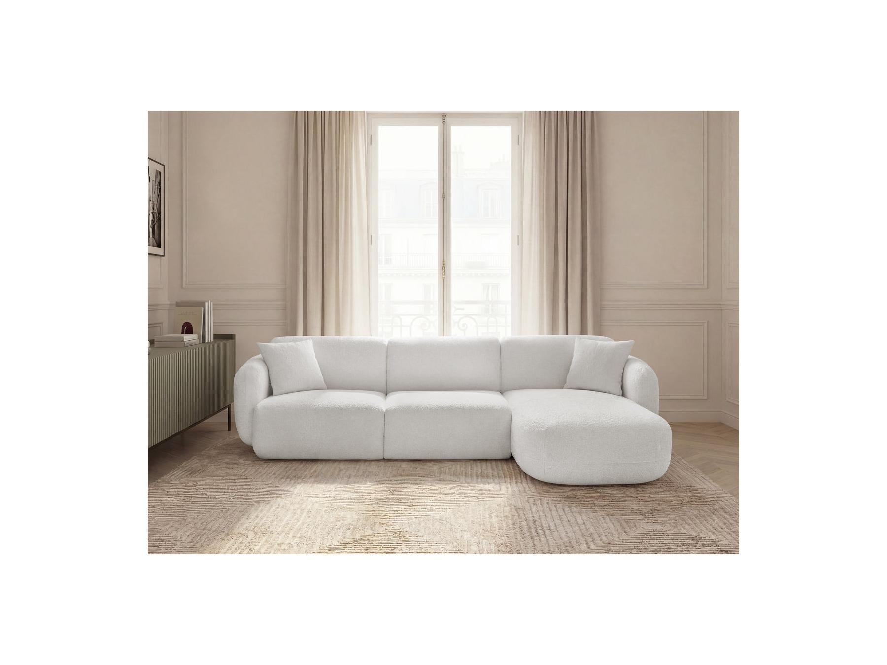 Anda - Fixed Modular Corner Sofa - Chenille Fabric - Right-Hand Corner