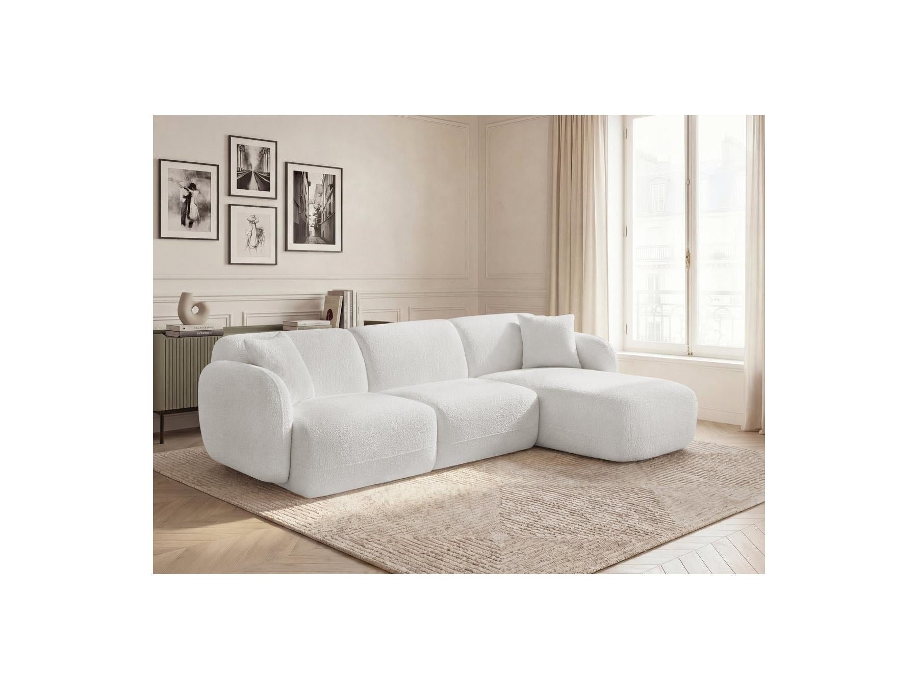 Anda - Fixed Modular Corner Sofa - Chenille Fabric - Right-Hand Corner