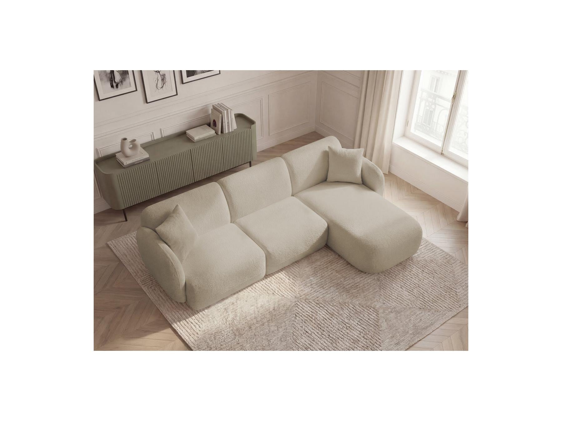 Anda - Fixed Modular Corner Sofa - Chenille Fabric - Right-Hand Corner