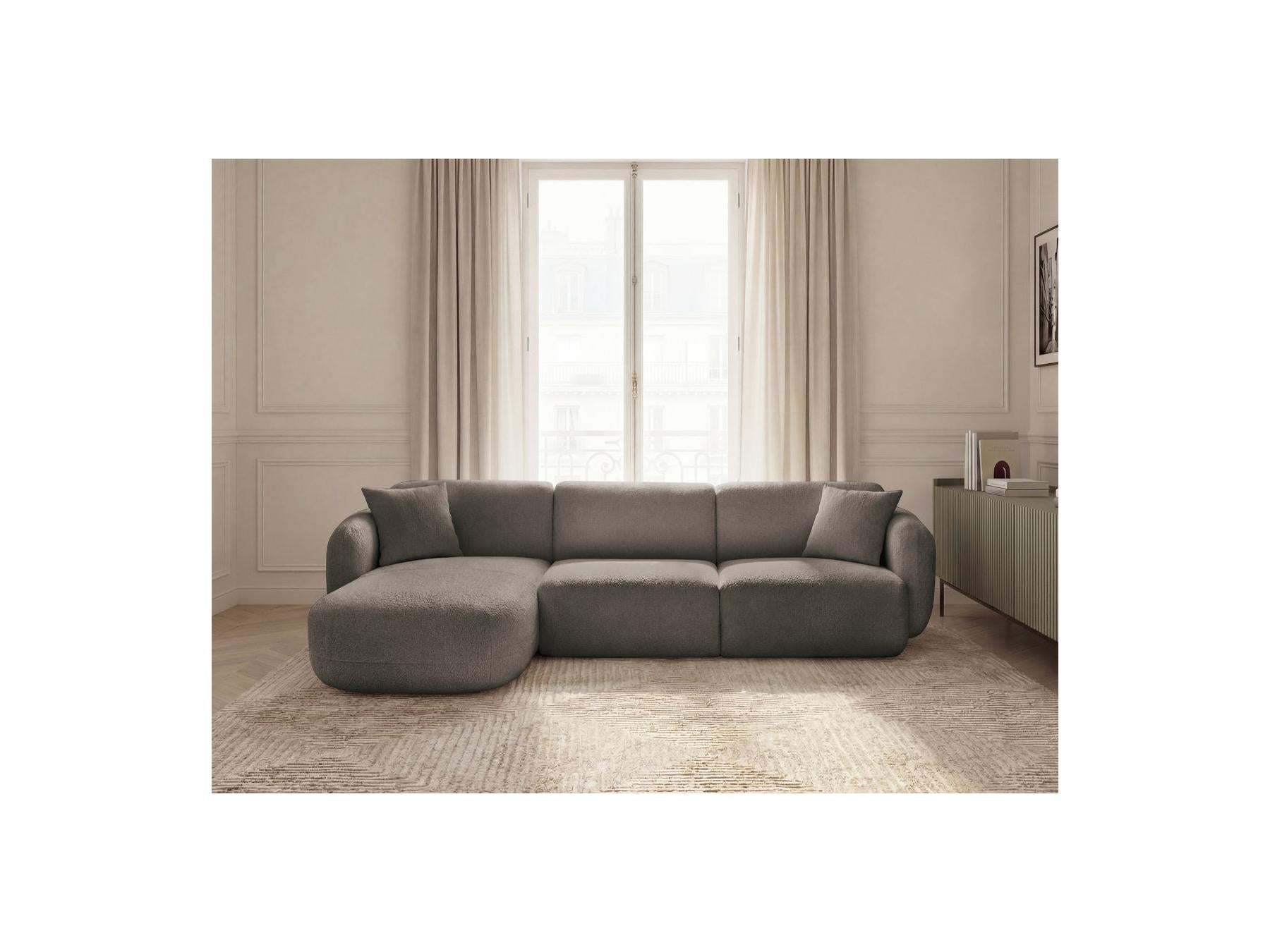 Anda - Modular Fixed Corner Sofa - Chenille Fabric - Left Corner