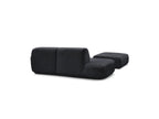 Anda - Canapé D'Angle Fixe Modulable Avec 1 Méridienne, 1 Chauffeuse Bout De Canapé Et 1 Pouf - Angle Droit
