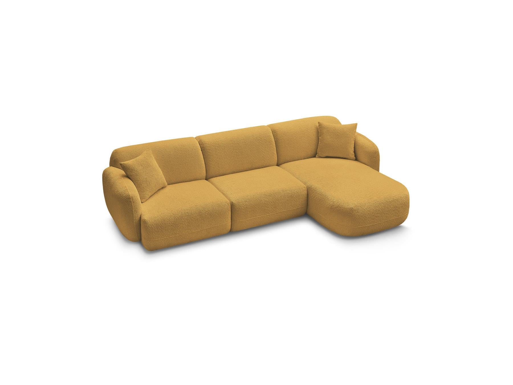 Anda - Fixed Modular Corner Sofa - Chenille Fabric - Right-Hand Corner