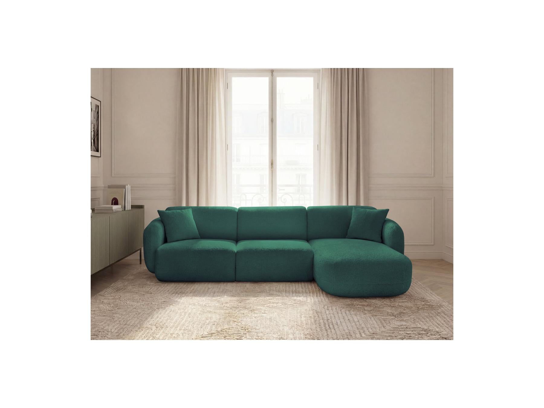 Anda - Fixed Modular Corner Sofa - Chenille Fabric - Right-Hand Corner