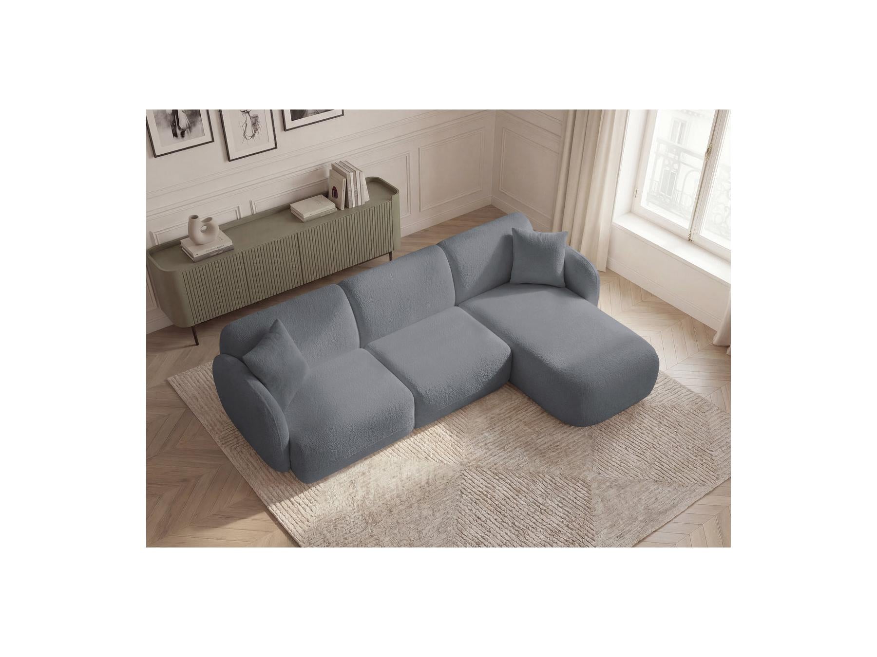Anda - Fixed Modular Corner Sofa - Chenille Fabric - Right-Hand Corner
