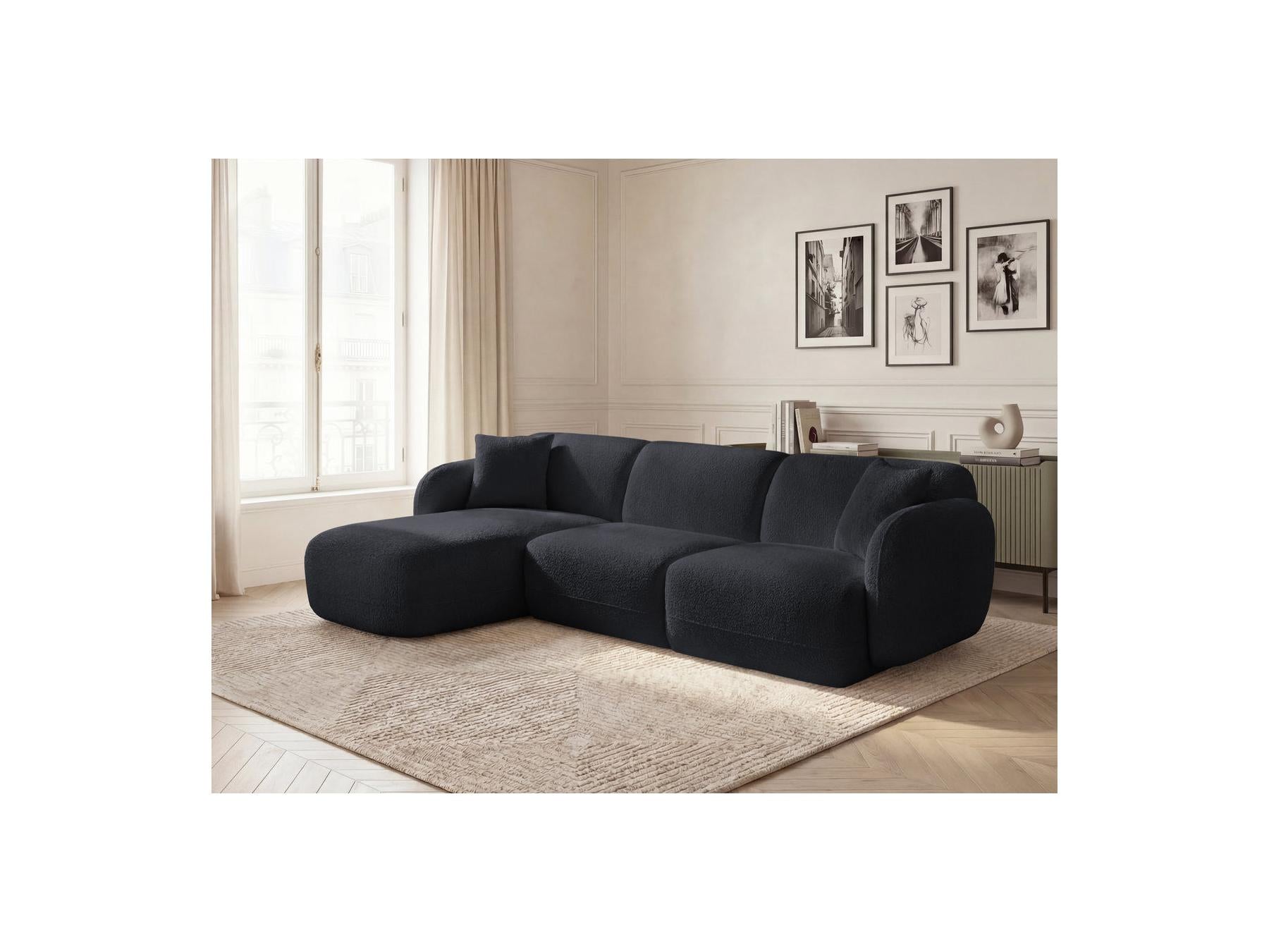 Anda - Modular Fixed Corner Sofa - Chenille Fabric - Left Corner