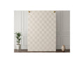 Gabrielle - Tapis Poils Ras - Motif Damier - Blanc