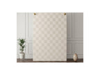 Gabrielle - Tapis Poils Ras - Motif Damier - Blanc