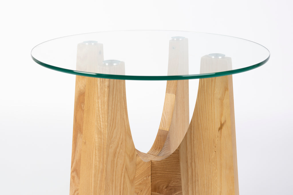 Kobe - Side Table - Glass - Natural/Beige