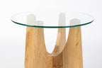 Kobe - Side Table - Glass - Natural/Beige