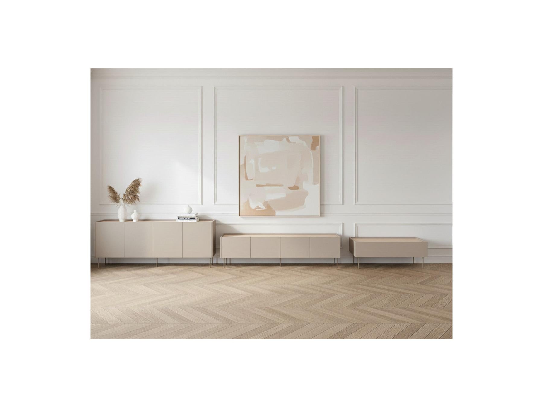 Atlas - Conjunto con aparador 220 cm + mueble de TV 220 cm + mesa de centro 120 cm