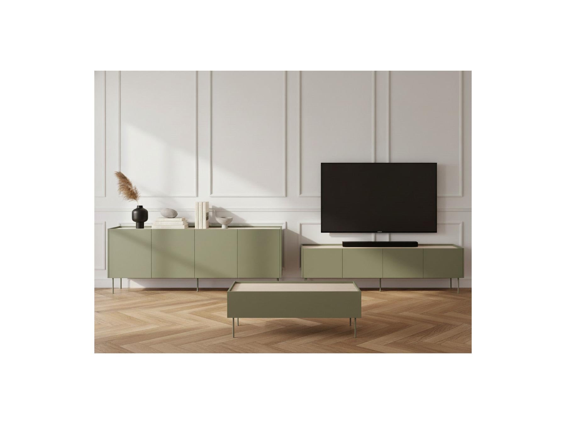 Atlas - Conjunto con aparador 220 cm + mueble de TV 220 cm + mesa de centro 120 cm