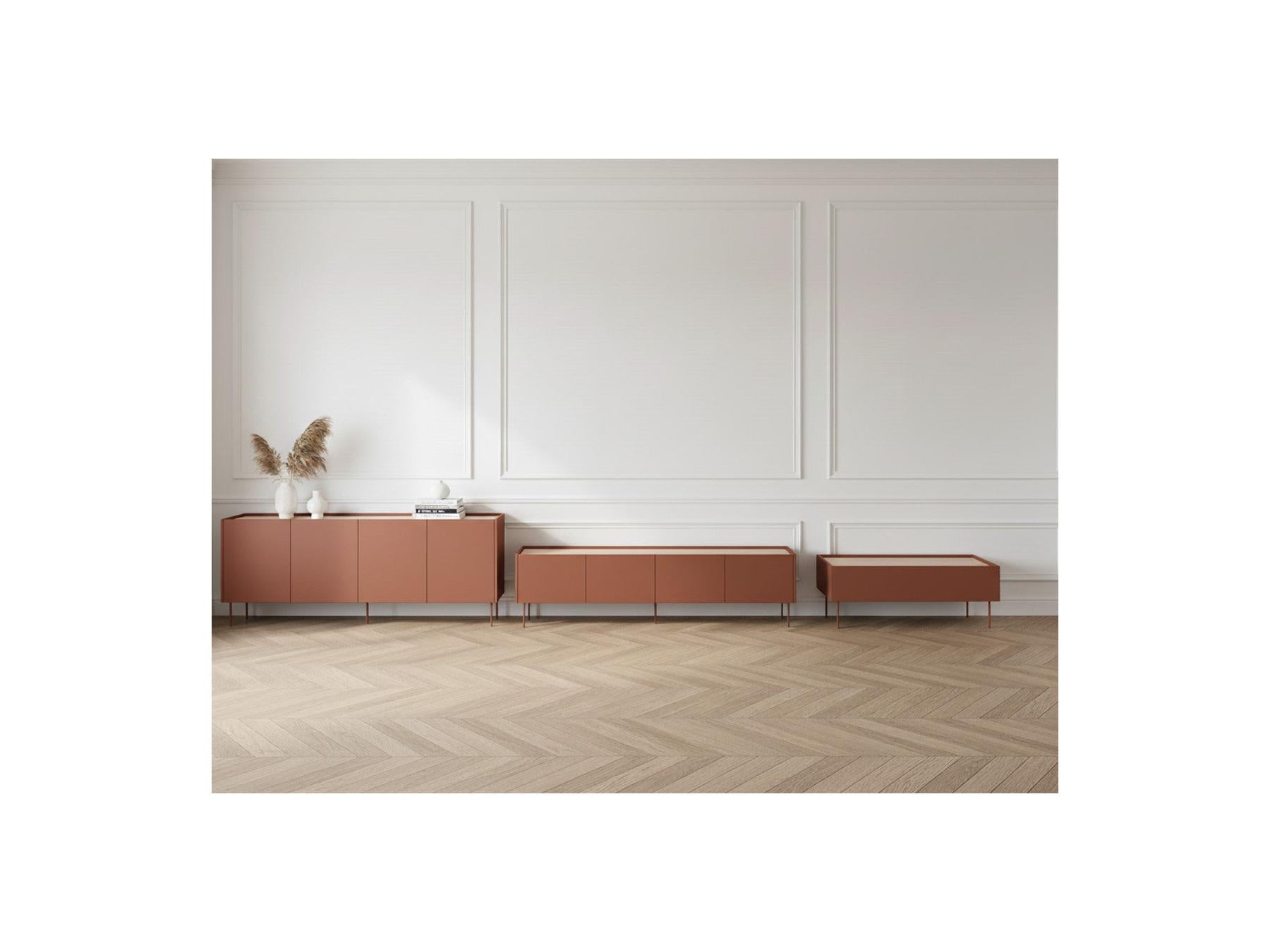 Atlas - Conjunto con aparador 220 cm + mueble de TV 220 cm + mesa de centro 120 cm