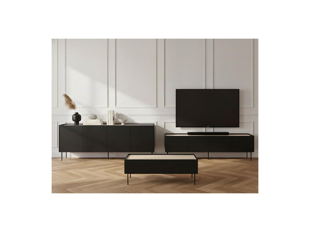 Atlas - Conjunto con aparador 220 cm + mueble de TV 220 cm + mesa de centro 120 cm