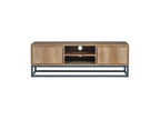 Bergerac - Set with TV Unit + Coffee Table in Solid Mango Wood