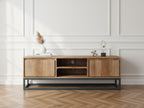 Bergerac - Set with TV Unit + Coffee Table in Solid Mango Wood
