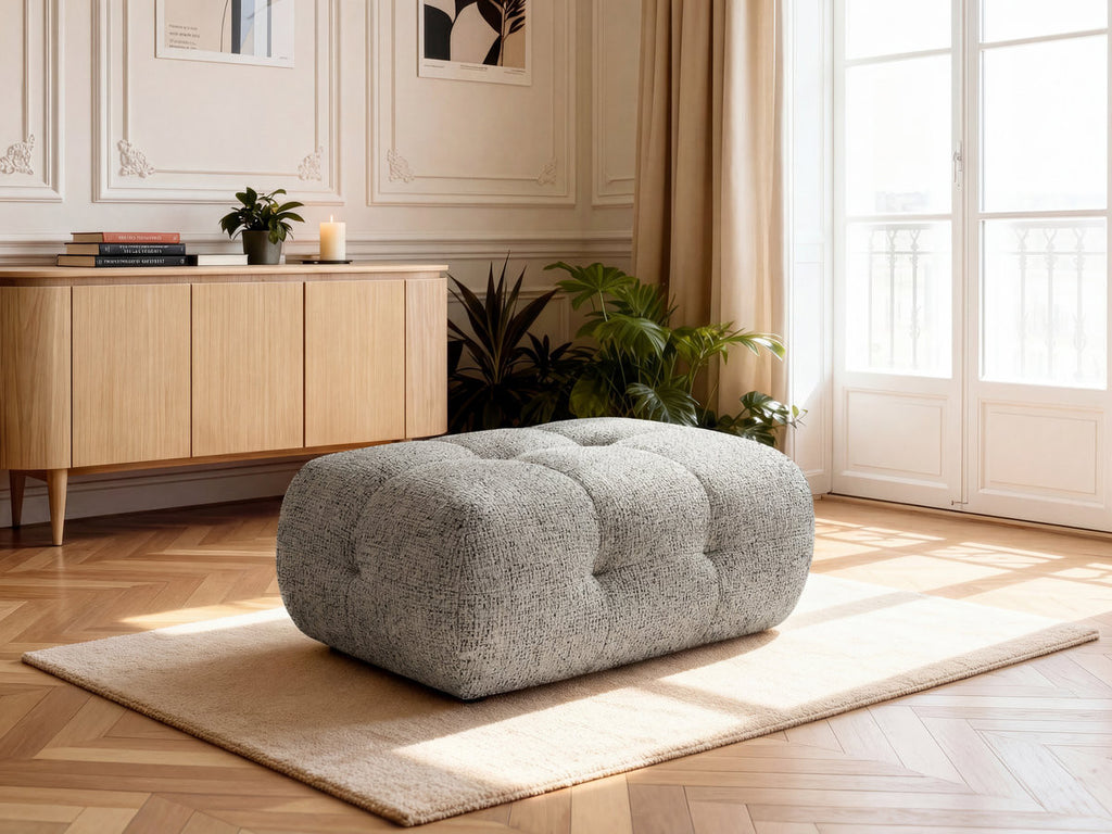 Laura - Small Pouffe - Mottled Fabric