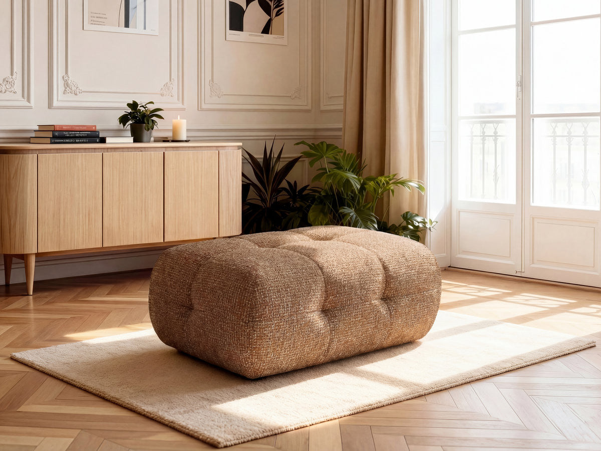 Laura - Small Pouffe - Mottled Fabric
