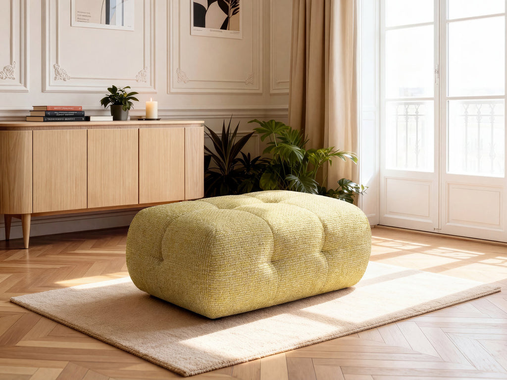 Laura - Small Pouffe - Mottled Fabric