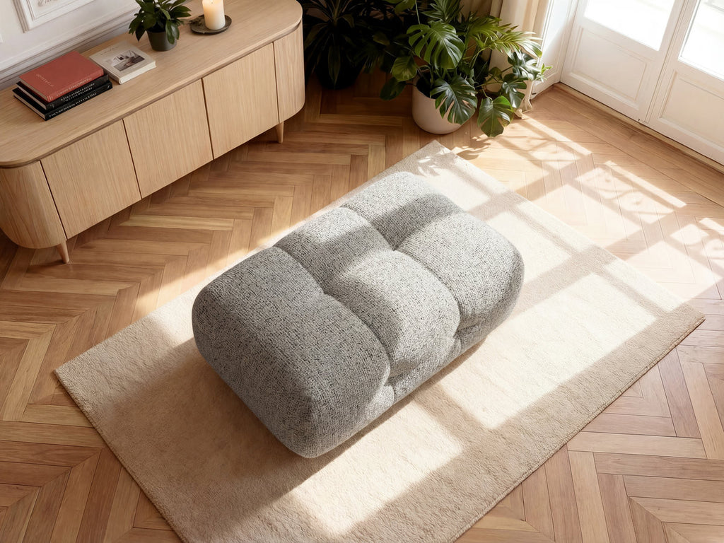 Laura - Small Pouffe - Mottled Fabric