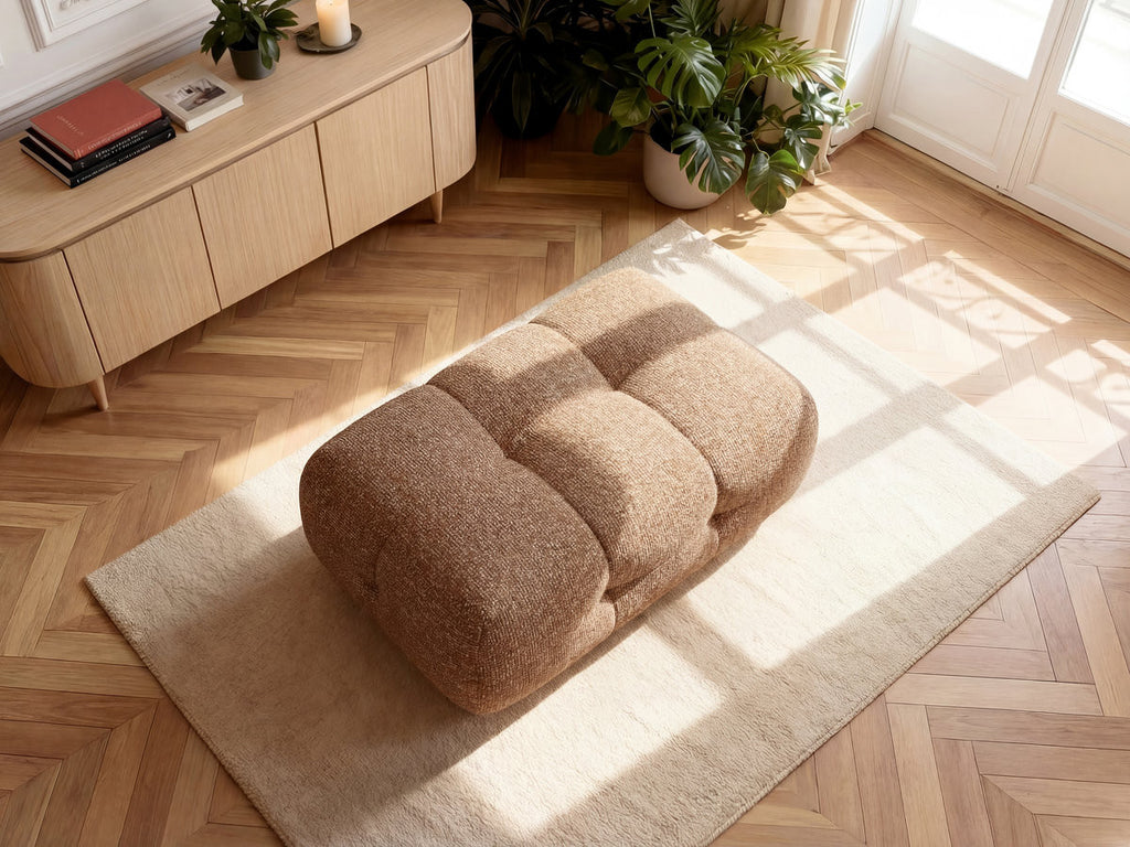 Laura - Small Pouffe - Mottled Fabric