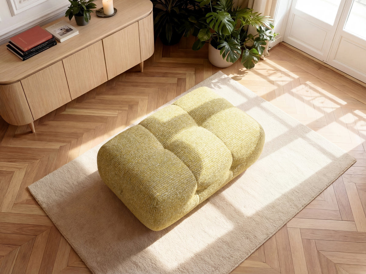 Laura - Small Pouffe - Mottled Fabric
