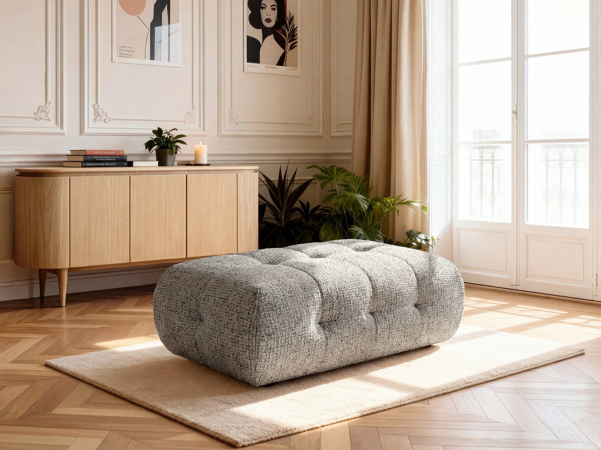 Laura - Grand Pouf - Tissu Chiné
