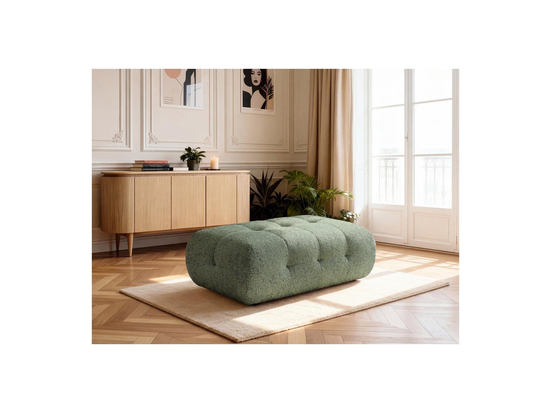 Laura - Grand Pouf - Tissu Chiné