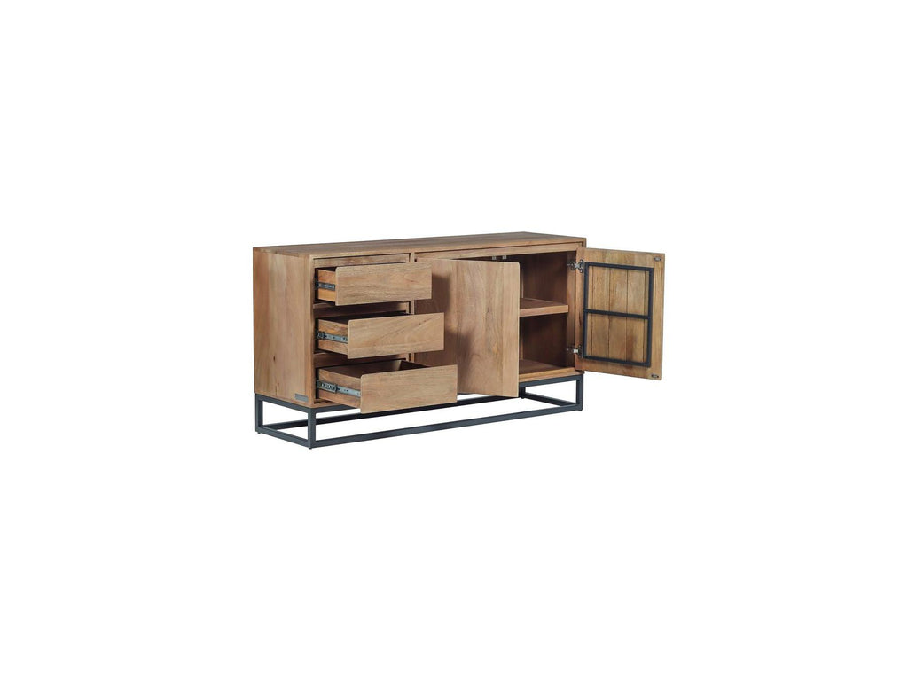 Bergerac - Ensemble Avec Buffet 150 Cm + Table Basse Bois Massif De Manguier