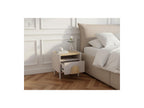 Enyra - Set of 2 Bedside Tables, 1 Drawer - Solid Wood Legs