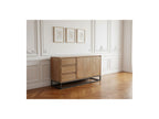 Bergerac - Ensemble Avec Buffet 150 Cm + Meuble Tv 140 Cm + Table Basse Bois Massif De Manguier